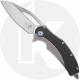 Microtech Matrix Knife - Hand-Rubbed Satin M390MK Drop Point - Titanium/Carbon Fiber - Flipper Folder