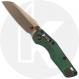 Microtech MSI Mini RAM-LOK Knife - Signature Series - Bronzed Stonewash Bohler M390MK Sheepsfoot - Antique Green Slab Side Titan
