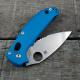 AWT Custom Aluminum Scales for Spyderco Manix 2 Knife - Agent Series - Linerless - Cobalt Blue Anodized - USA Made