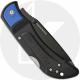 Outdoor Edge Razor Lite EDC RLU-40 Knife - 3.5-Inch Replaceable Blades - Black Grivory/Blue TPR Inserts