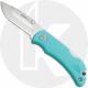 Outdoor Edge RazorMini RMG22-2C Knife - Replaceable Drop Point Blades - Aqua Blue Handle