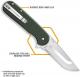 Outdoor Edge Razor VX3 VX330B Knife - Assisted - 3.0-Inch Replaceable Blade - Green Micarta - Flipper Folder