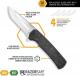 Outdoor Edge Razor VX5 VX530A Knife - Assisted - Black 3.0-Inch Replaceable Blade - Forged Carbon Fiber/Black G10 - Flipper Fold