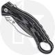 QSP Eagle Karambit Knife QS120-E - Satin D2 Hawkbill - Black and Gray G10 - Ring Pommel - Liner Lock Flipper Folder