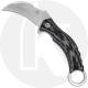 QSP Eagle Karambit Knife QS120-E - Satin D2 Hawkbill - Black and Gray G10 - Ring Pommel - Liner Lock Flipper Folder