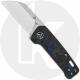 QSP Penguin Mini QS130XS-D1 - Satin 14C28N - Blue Shred Carbon Fiber / G10