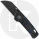 QSP Penguin Mini QS130XS-D2 - Black Stonewash 14C28N - Blue Shred Carbon Fiber / G10