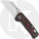 QSP Penguin Mini QS130XS-E1 - Satin 14C28N - Red Shred Carbon Fiber / G10