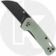 QSP Penguin Mini QS130XS-F2 - Black Stonewash 14C28N - Jade G10 - Liner Lock