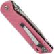 QSP Parrot Knife QS102-C - Satin 440C Spear Point - Pink G10 - Liner Lock Folder