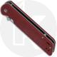 QSP Parrot Knife QS102-E - Satin D2 Spear Point - Red Linen Micarta - Liner Lock Folder