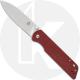 QSP Parrot Knife QS102-E - Satin D2 Spear Point - Red Linen Micarta - Liner Lock Folder