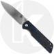 QSP Parrot V2 QS102-H Knife - Satin D2 Spear Point - Blue Shredded Carbon Fiber/G10