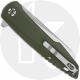 QSP Phoenix QS108-B1 Knife - Stonewash-Satin D2 Reverse Tanto - Green G10 - Flipper Folder