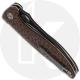 QSP Locust Knife QS117-A - Black / Satin 154CM Wharncliffe - Brown Micarta - Liner Lock Flipper Folder
