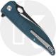 QSP Locust Knife QS117-C - Black / Satin 154CM Wharncliffe - Blue Micarta - Liner Lock Flipper Folder