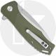 QSP Raven QS122-B1 Knife - Two-Tone Satin D2 Drop Point - Green G10 - Flipper Folder