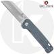 QSP Penguin Knife QS130-KP4 - Knives Plus Exclusive - Satin M390 Sheepfoot - Blue Denim Micarta - Liner Lock Folder