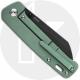 QSP Penguin Knife QS130-Y - Black Stonewash 154CM Sheepfoot - Stonewashed Green Titanium