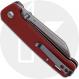 QSP Penguin Knife QS130-D - 2 Tone Satin D2 Sheepfoot - Red Linen Micarta - Liner Lock Folder
