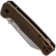 QSP Penguin Knife QS130-F - 2 Tone Satin D2 Sheepfoot - Brass Handle - Liner Lock Folder