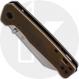 QSP Penguin Knife QS130-F - 2 Tone Satin D2 Sheepfoot - Brass Handle - Liner Lock Folder