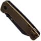 QSP Penguin Knife QS130-G - BlackWash D2 Sheepfoot - Brass Handle - Liner Lock Folder