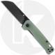 QSP Penguin V2 QS130V2-G2 Knife - Black Stonewash D2 Sheepsfoot - Jade G10