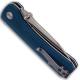 QSP Hawk Knife QS131-I - Two Tone Satin 14C28N Drop Point - Blue Micarta - Liner Lock Flipper Folder