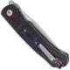 QSP Gannet Knife QS137-A - Satin 154CM Clip Point - Black Micarta with Red Carbon Fiber Bolster - Liner Lock Flipper Tang Folder