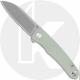 QSP Otter QS140-D1 Knife - Stonewash 14C28N Sheepsfoot - Jade G10 - Flipper Folder