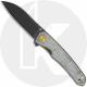 QSP Otter QS140-F2 Knife - Black 14C28N Sheepsfoot - Denim Micarta - Flipper Folder