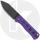 QSP Canary Folder QS150-D2 Knife - Blackwash 14C28N Drop Point - Purple G10
