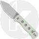 QSP Canary Folder QS150-E1 Knife - Stonewash 14C28N Drop Point - Jade G10