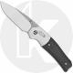 QSP Vault QS157-A1 Knife - Stonewash-Satin 14C28N Drop Point - Black Micarta