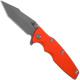 Rick Hinderer Eklipse 3.5 Knife - Harpoon Tanto - Working Finish - Tri Way Pivot - Orange G10