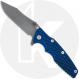 Rick Hinderer Eklipse 3.5 Knife - Slicer - Working Finish - Black/Blue G10/Battle Blue Titanium
