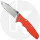Rick Hinderer Eklipse 3.5 Knife - Spear Point - Stonewash Finish - Orange G10 / Titanium