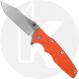 Rick Hinderer Eklipse 3.5 Knife - Slicer - Stonewash Finish - Orange G10 / Titanium