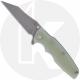 Rick Hinderer Eklipse 3.5 Knife - Wharncliffe - Working Finish - Translucent Green G10