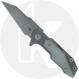 Rick Hinderer Fulltrack Knife - Working Finish S45VN Wharncliffe - Working Finish Titanium with Translucent Green G10 Insert - U