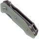 Hinderer Knives Half Track Knife - Slicer - Working Finish - Tri Way Pivot - Translucent Green G10