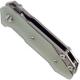 Hinderer Knives Half Track Knife - Slicer - Stonewash Finish - Tri Way Pivot - Translucent Green G10