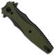 Hinderer Knives Maximus Dagger Knife - Battle Black DLC - Black Out Hardware - OD Green G10 Handle