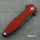 Hinderer Knives Maximus Dagger Knife - Battle Black DLC - Red G10 Handle