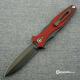 Hinderer Knives Maximus Dagger Knife - Battle Black DLC - Red G10 Handle