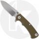Rick Hinderer Project X Knife - Stonewash CPM MagnaCut Sheepsfoot - OD Green G10 / Working Finish Titanium - USA Made