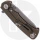 Rick Hinderer Project X Knife - Working Finish CPM MagnaCut Sheepsfoot - Orange G10 / Battle Bronze Titanium - USA Made