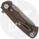 Rick Hinderer Project X Knife - Working Finish CPM MagnaCut Sheepsfoot - Red G10 / Battle Bronze Titanium - USA Made