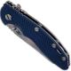 Hinderer Knives SKINNY XM-18 3.5 Inch Knife - Sheepsfoot - Stonewash - Tri Way Pivot - Blue / Black G-10